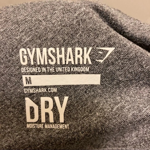 GYMSHARK  Sz M Cropped Light Grey w/ Mesh & Pocket Leggings - Picture 8 of 8
